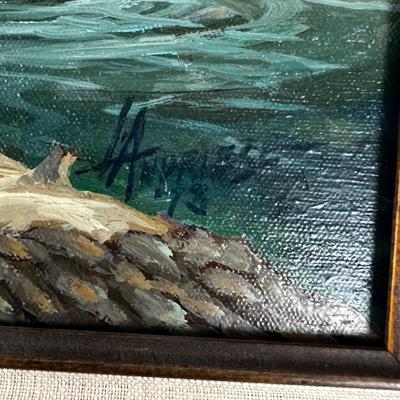 Oil on Canvas, Native on Horseback 