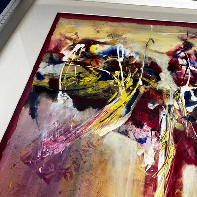 CREATION II BY Joyce Baron Framed under Glass, Park City, Utah Artist