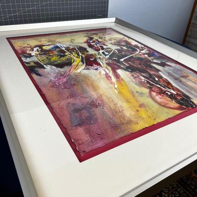 CREATION II BY Joyce Baron Framed under Glass, Park City, Utah Artist