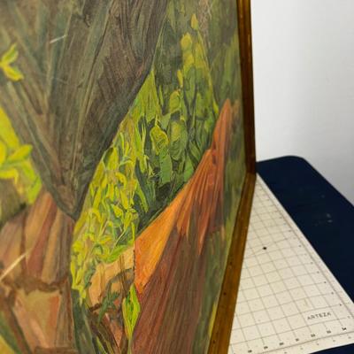 Oil on Board  2 Men on a walk