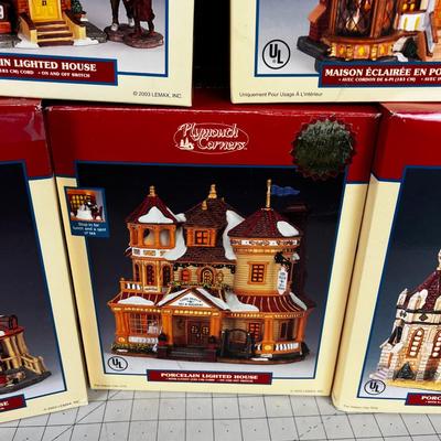 Lemax Village Collection, Like New in Original Box "Lighted House" 5 Boxes 