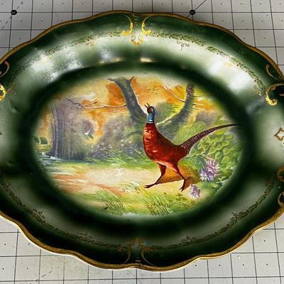 Antique La Francaise Pheasant Platter