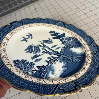 Real Old Blue Willow Plate, Asian Motif