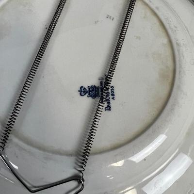 Real Old Blue Willow Plate, Asian Motif