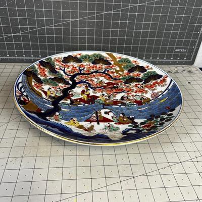 Chinese Rose Famille  Platter, Impressive!!