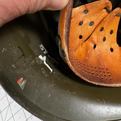 Vintage WWII Style Helmet, with Liner and Strap