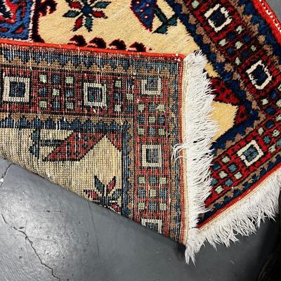 Extra Long Runner, Hand Woven Rug, Red White and Blue Colors.