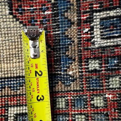 Extra Long Runner, Hand Woven Rug, Red White and Blue Colors.