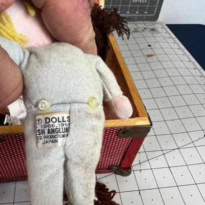 VINTAGE Pocket Dolls, by the CASE! In a Darling Carrying CASE!