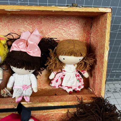VINTAGE Pocket Dolls, by the CASE! In a Darling Carrying CASE!