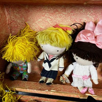 VINTAGE Pocket Dolls, by the CASE! In a Darling Carrying CASE!