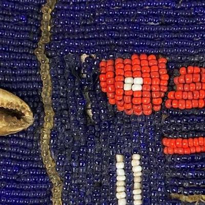 old AFRICAN BEADED SASH YORUBA TRIBAL ART NIGERIA 