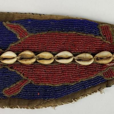 old AFRICAN BEADED SASH YORUBA TRIBAL ART NIGERIA 