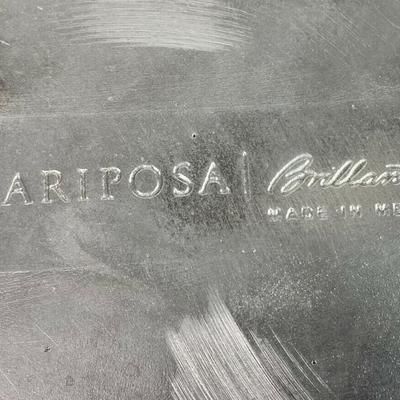 MARIPOSA BRILLANTE ALUMINUM AUTUMN OAK LEAF ACORN LARGE SERVING PLATTER