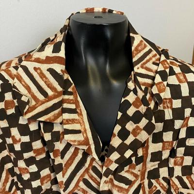 NEW ZEALAND MAORI Hawaiian Aloha Shirt adult medium 1950s handmade 