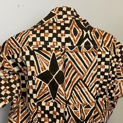 NEW ZEALAND MAORI Hawaiian Aloha Shirt adult medium 1950s handmade 