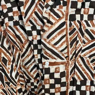 NEW ZEALAND MAORI Hawaiian Aloha Shirt adult medium 1950s handmade 