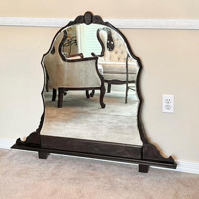 Antique Mahogany Vanity ~ Removable Oak Mirror