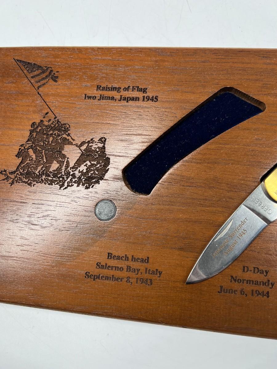 Military Folding Knife Set World War II 50 Year Commemorative 19391945