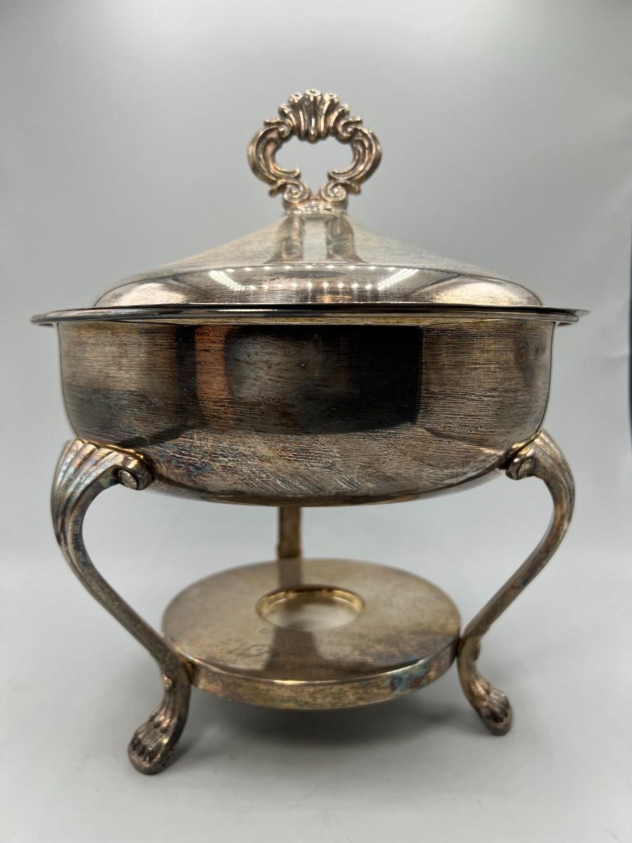 Vintage F.B. Rogers Silver Company Chafing Dish Heating Covered Serving Plate