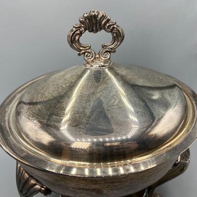 Vintage F.B. Rogers Silver Company Chafing Dish Heating Covered Serving Plate