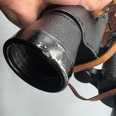 Vintage Omega Coated Lens Binoculars 7x 50 Field 7.1 No. 9828 with Original Case