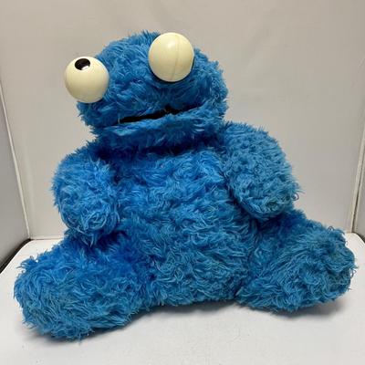 Vintage Well Loved Cookie Monster Large Plush Toy from Sesame Street 80's