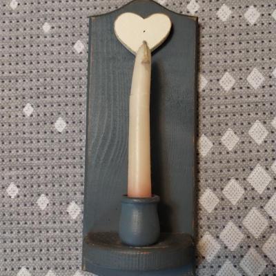 Wood candle holder
