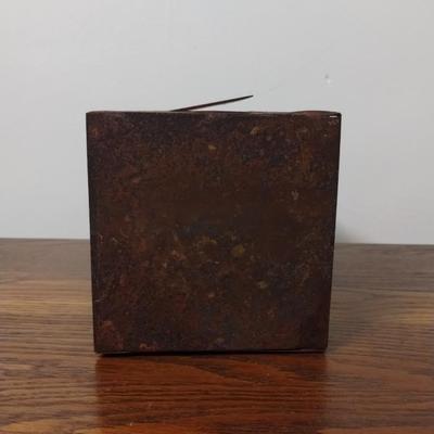 Tin candle holder house