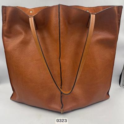 Brown Faux Leather Purse
