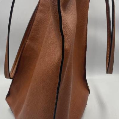 Brown Faux Leather Purse