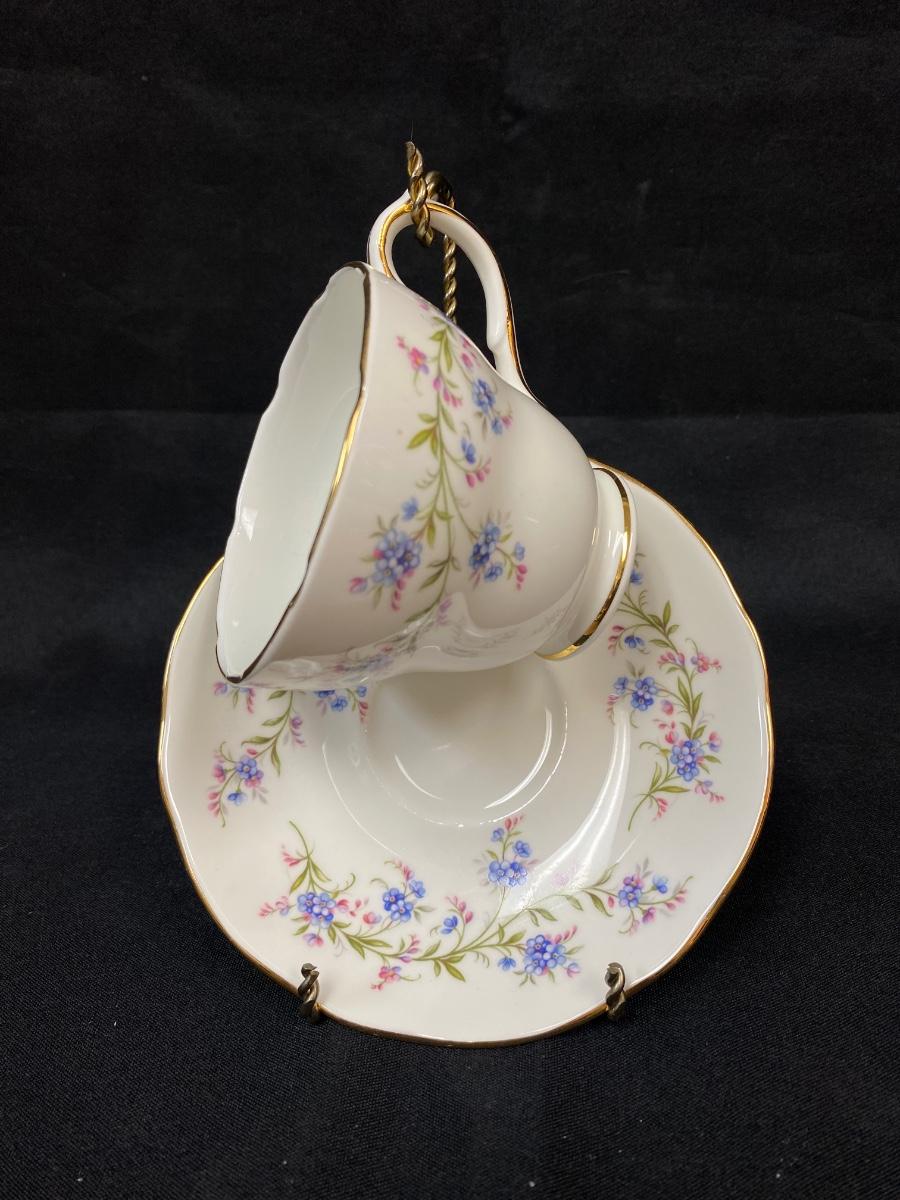 Vintage Duchess Bone China Tranquility Pattern Small Blue Floral Teacup