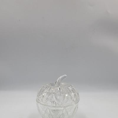 Crystal Apple Sugar Dish