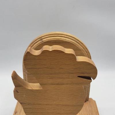Oak Jayhawk Napkin Holder