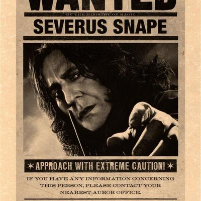Harry Potter Severus Snape Wanted Prop Print