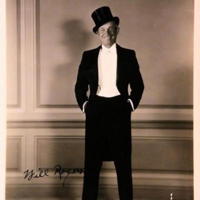 Will Rogers signed portrait photo 