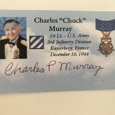 Charles Murray signed card