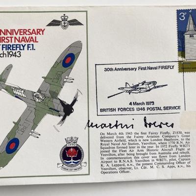 WWII 30th Anniversary First Naval Fairey Firefly  Signed Commemorative Cover