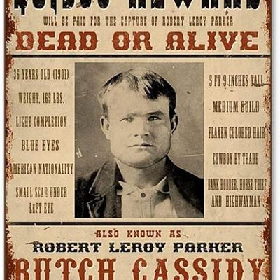 Butch Cassidy Wanted Poster Reprint
