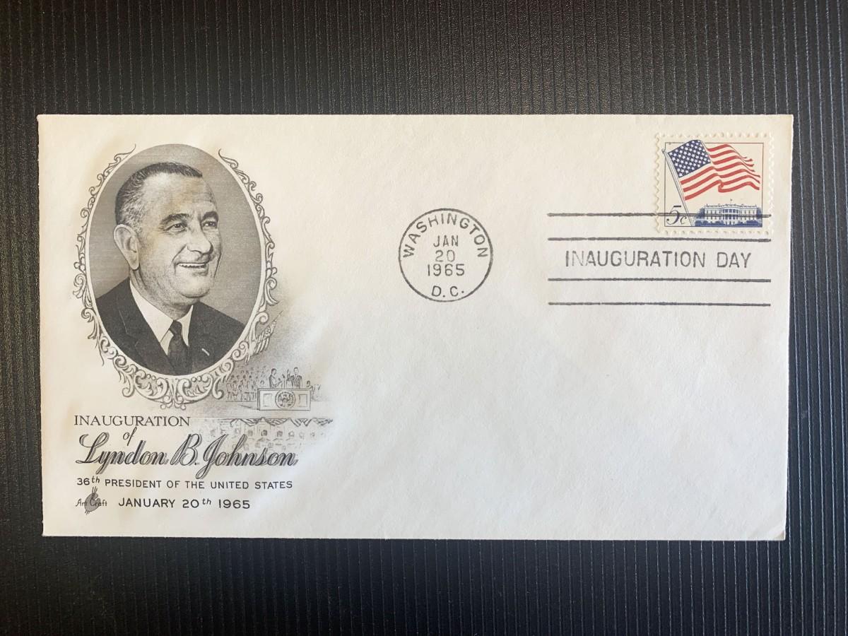Lyndon B Johnson inaugurational first day cover | EstateSales.org