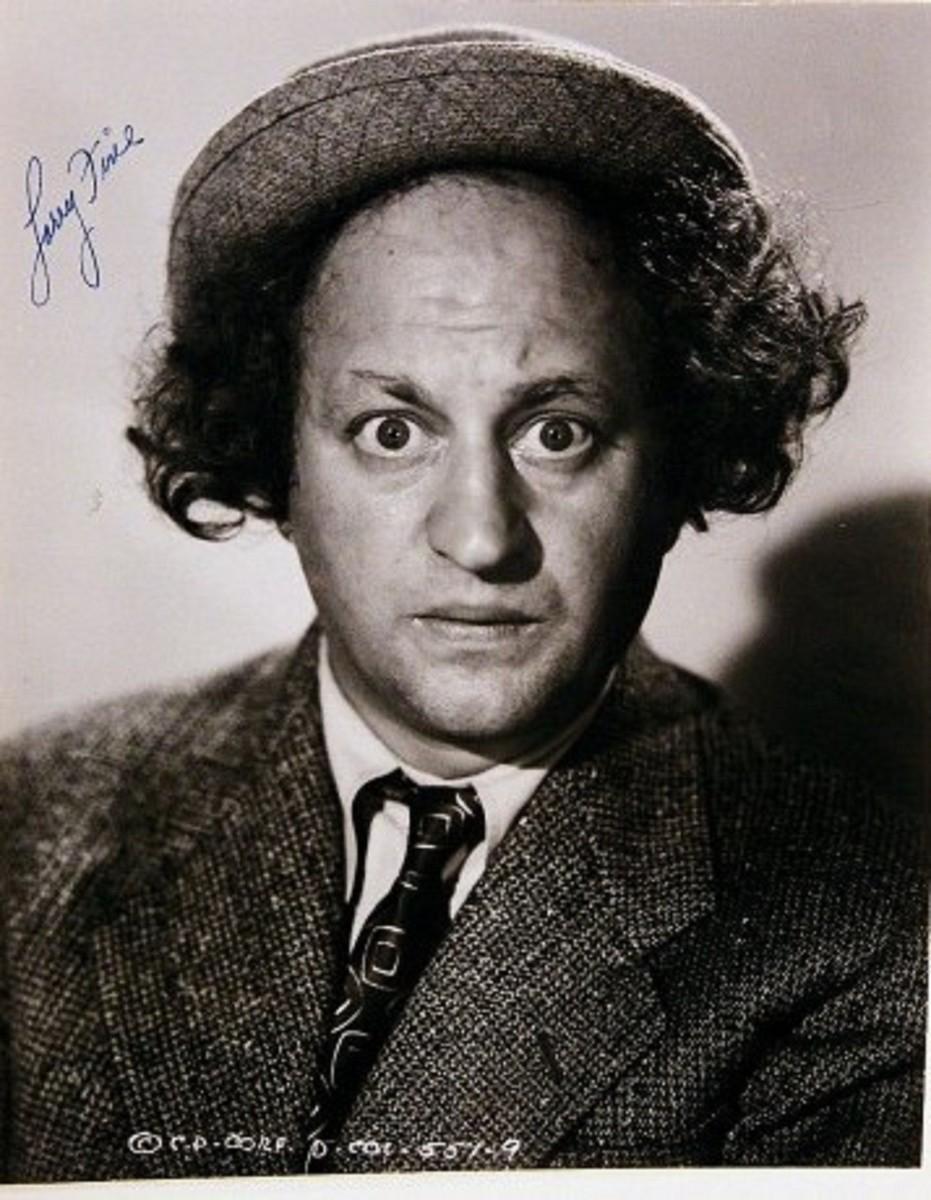 Larry Fine signed portrait photo EstateSales