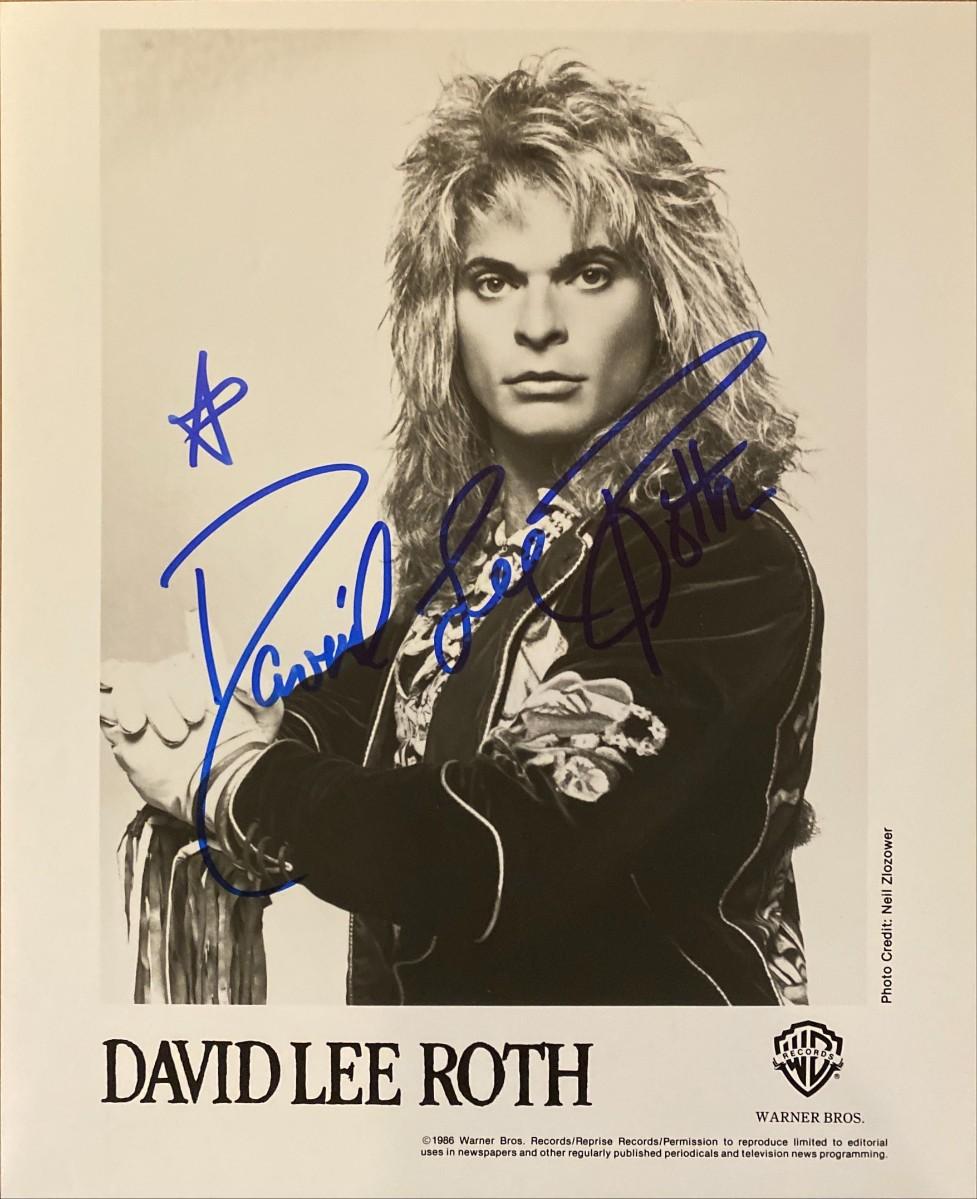 David Lee Roth signed photo