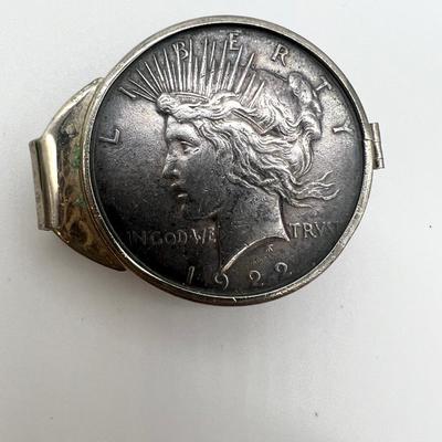1922 Peace Dollar Silver Money Clip