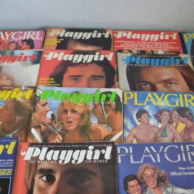 LOT 197. COLLECTION OF VINTAGE PLAYGIRL MAGAZINES (24 MAGAZINES)