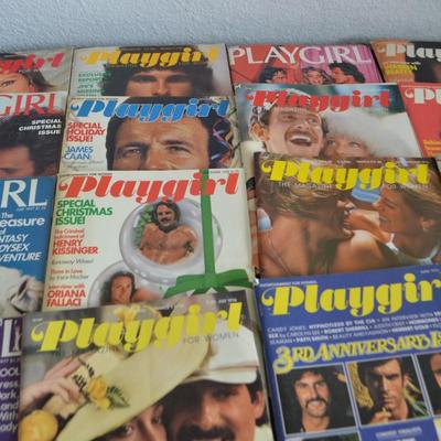 LOT 197. COLLECTION OF VINTAGE PLAYGIRL MAGAZINES (24 MAGAZINES)