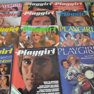 LOT 197. COLLECTION OF VINTAGE PLAYGIRL MAGAZINES (24 MAGAZINES)