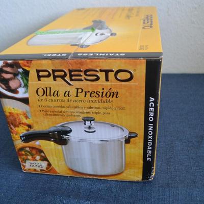 LOT 202. PRESTO PRESSURE COOKER NEW IN BOX