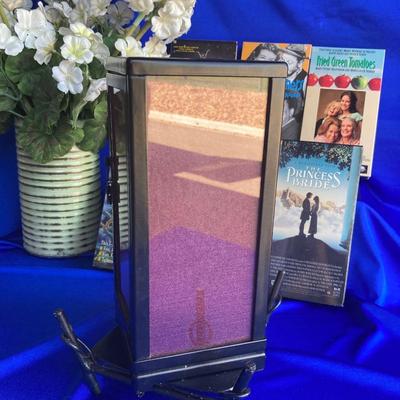 PRETTY PURPLE CANDLE LITE TEA LIGHT CANDLE HOLDER A GOOD MOVIE LIKE UP AND SOME FOLIAGE