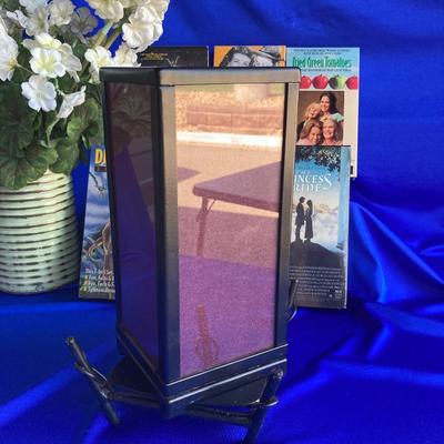 PRETTY PURPLE CANDLE LITE TEA LIGHT CANDLE HOLDER A GOOD MOVIE LIKE UP AND SOME FOLIAGE