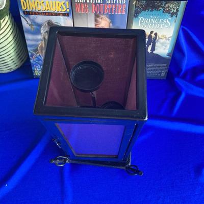 PRETTY PURPLE CANDLE LITE TEA LIGHT CANDLE HOLDER A GOOD MOVIE LIKE UP AND SOME FOLIAGE
